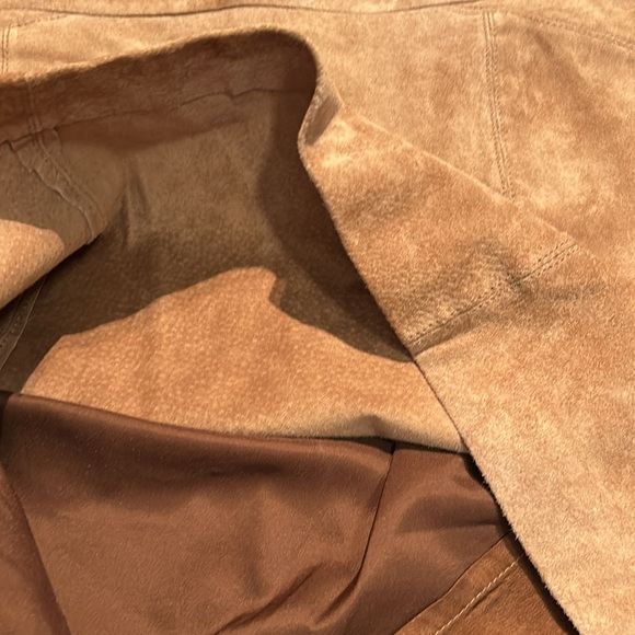 Ladies size L-XL Brown Suede Skirt - Picture 9 of 10